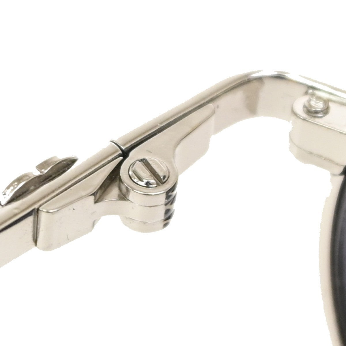CHANEL CC  Sunglasses Eye Wear Mirror Lens Metal Plastic Silver 06934 07RL317