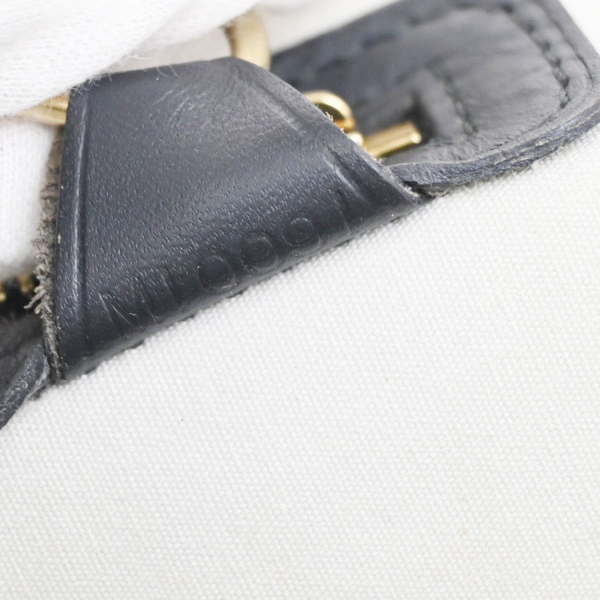 LOUIS VUITTON Alma Haut Hand Bag Monogram Mini Leather Blue M92202 80YJ018