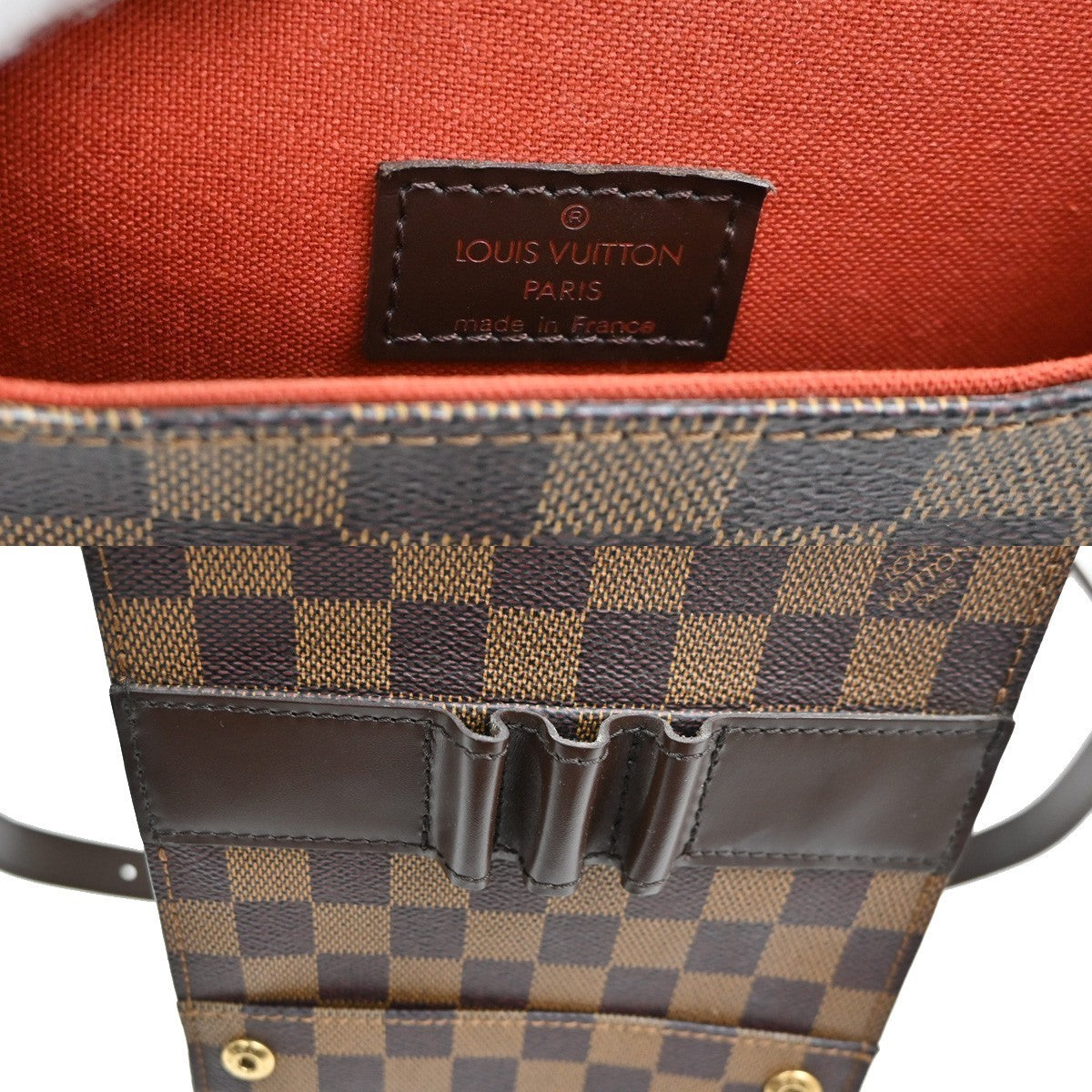 LOUIS VUITTON Portobello Shoulder Bag Damier Leather Brown N45271 72CA487