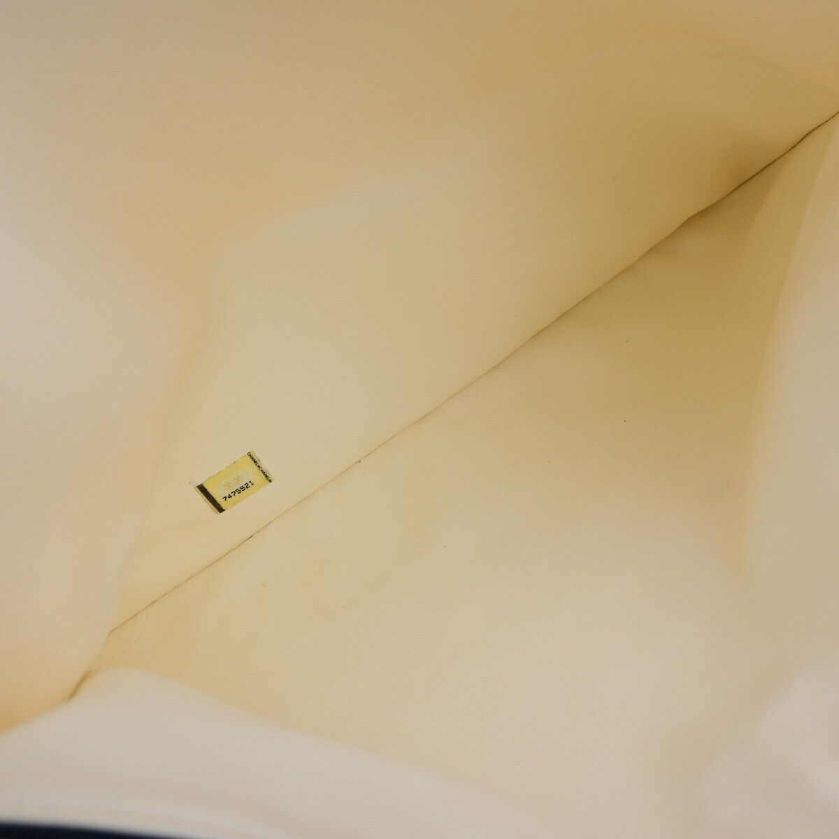 CHANEL Logo By Sea Shoulder Tote Bag Canvas Leather White Blue Italy 85EC913