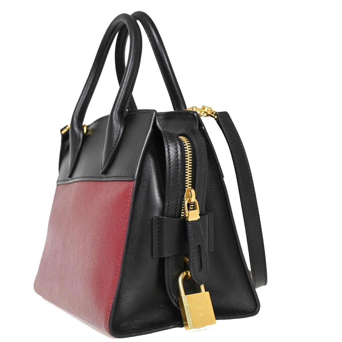 PRADA MILANO Esplanade 2Way Shoulder Hand Bag Saffiano Leather BK BX 52RJ279