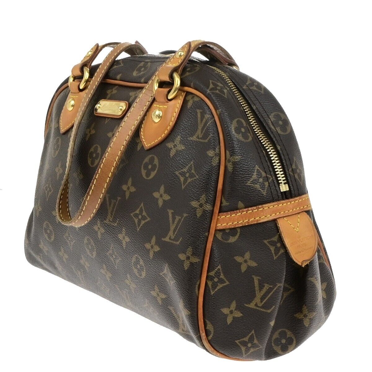 LOUIS VUITTON Montorgueil PM Shoulder Bag Monogram Leather Brown M95565 16KA545
