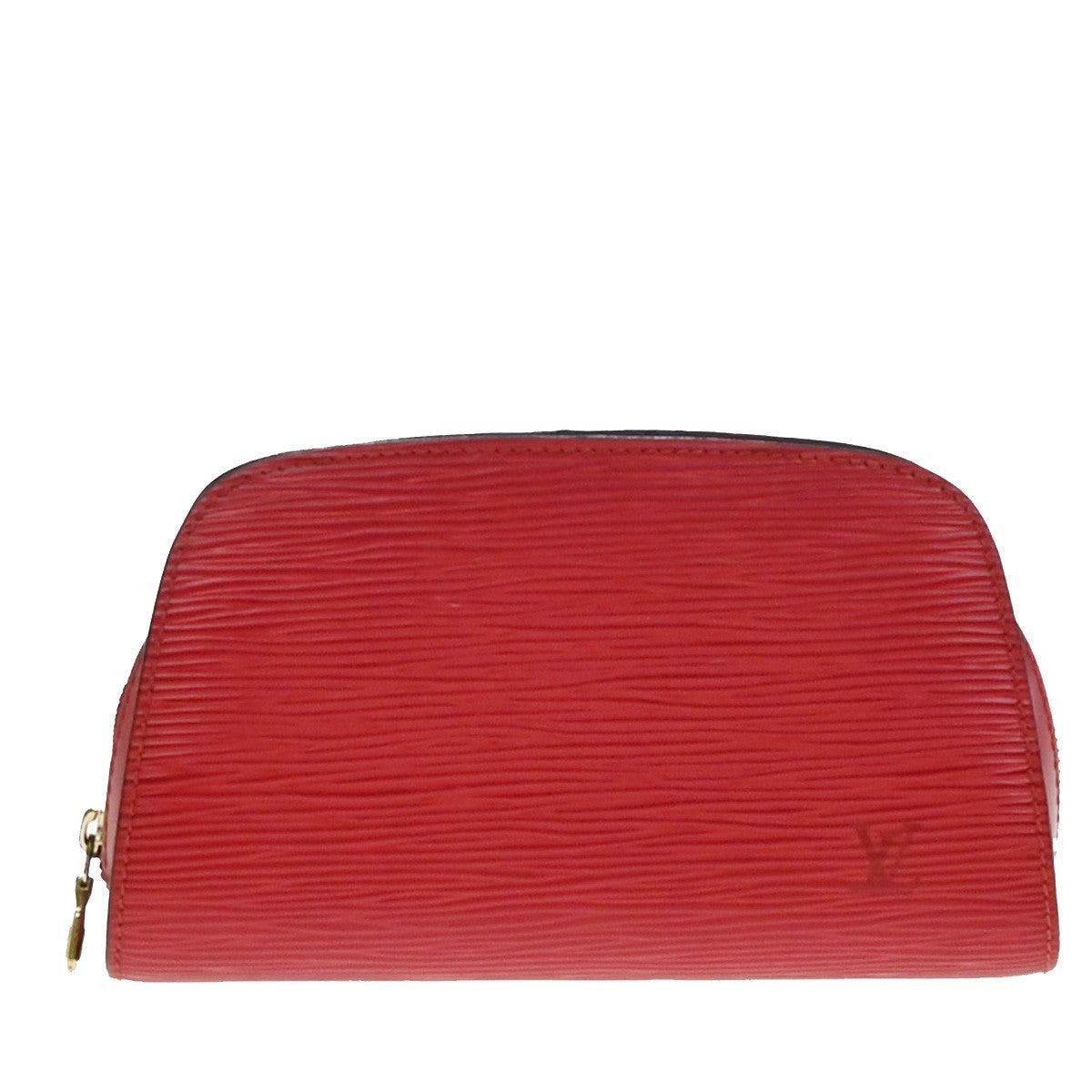 LOUIS VUITTON LV Logo Dauphine PM Pouch Bag Epi Leather Red M48447 05EG007