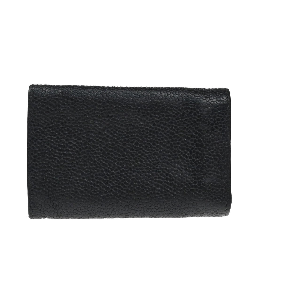 CHANEL 6 Hooks Key Case Bifold Grained Calfskin Leather Black Vintage 62RF295