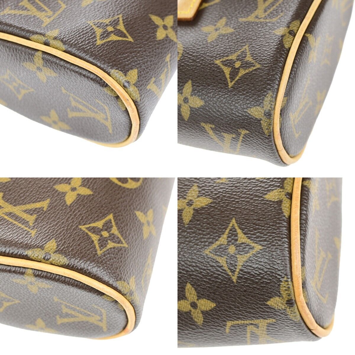 LOUIS VUITTON Sonatine Hand Bag Monogram Leather Brown France M51902 96ED206