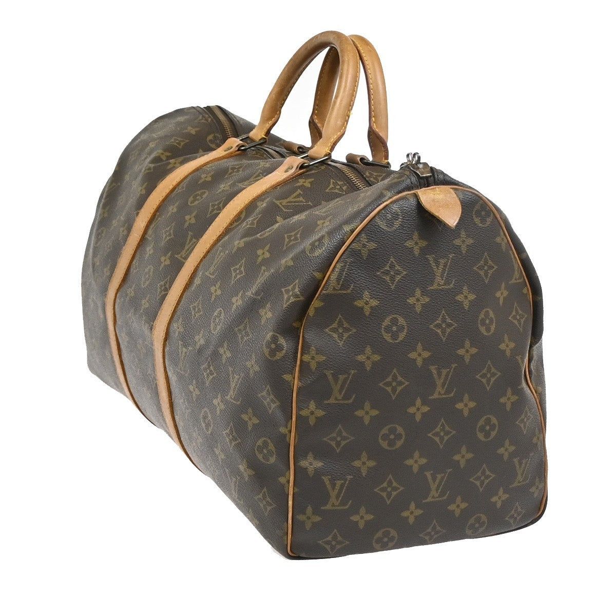 LOUIS VUITTON Keepall 50 Travel Hand Bag Monogram Leather Brown M41426 65YJ082