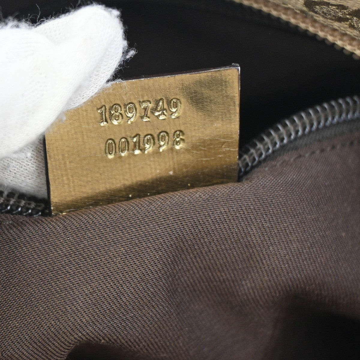 GUCCI Logo GG Pattern Crossbody Shoulder Bag Canvas Leather Beige GHW 04ZA149