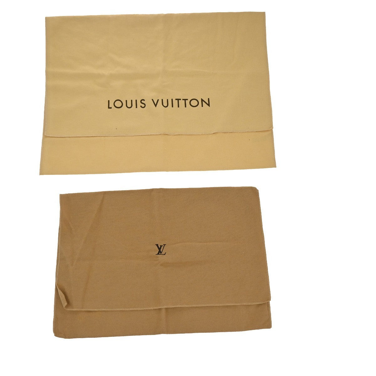 LOUIS VUITTON Logo 10 Set Dust Bag Drawstring Canvas Cotton Beige Brown 09KC806
