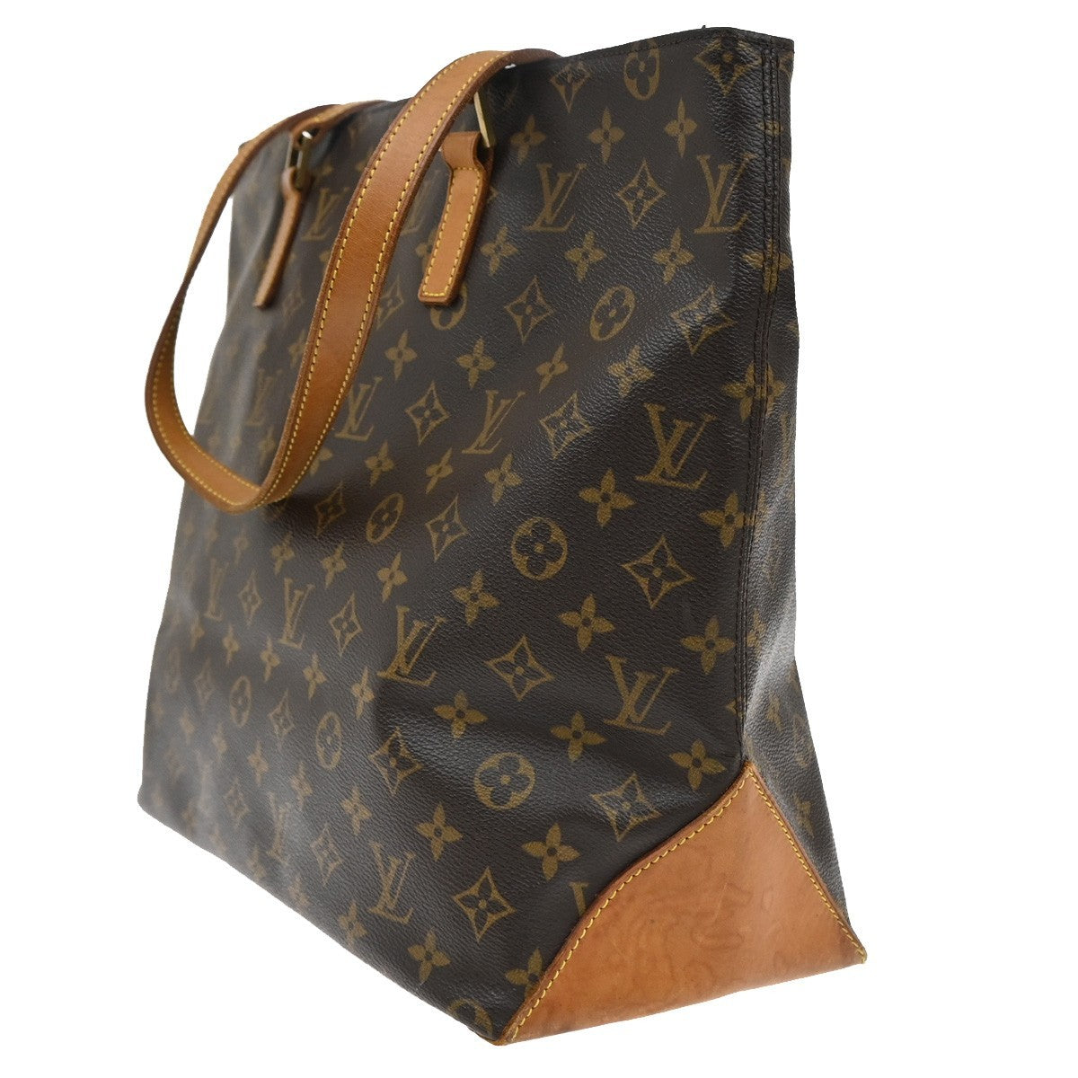 LOUIS VUITTON Cabas Mezzo Shoulder Bag Monogram Leather Brown M51151 83CA098