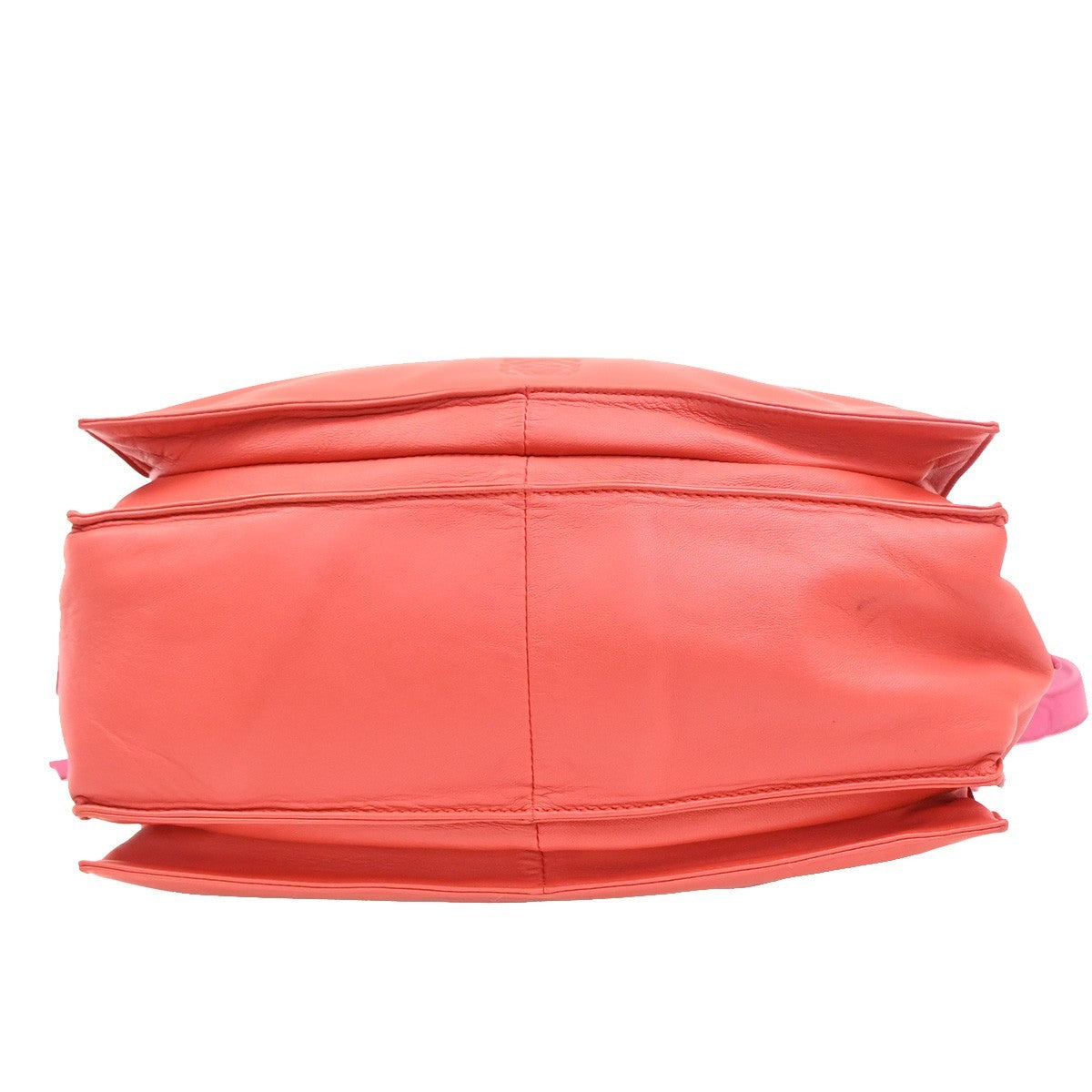 LOEWE Logo Flamenco Anagram Shoulder Bag Leather Red Pink GHW Spain 79MA394