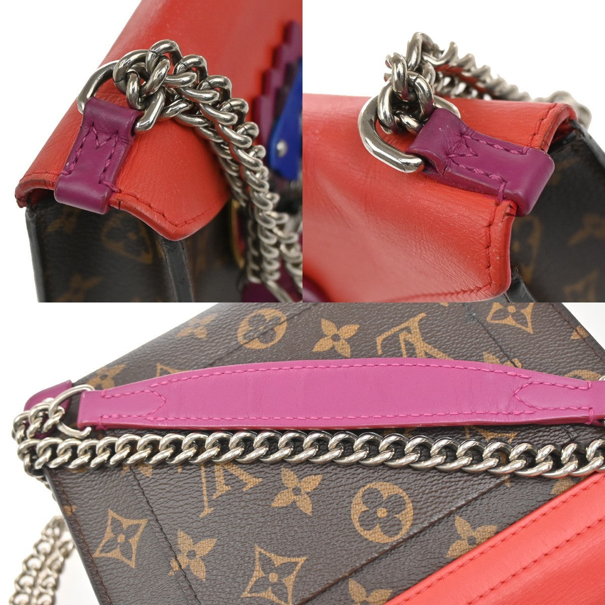 LOUIS VUITTON Pochette Mask PM Chain Shoulder Bag Monogram Leather BN RD 98KB647