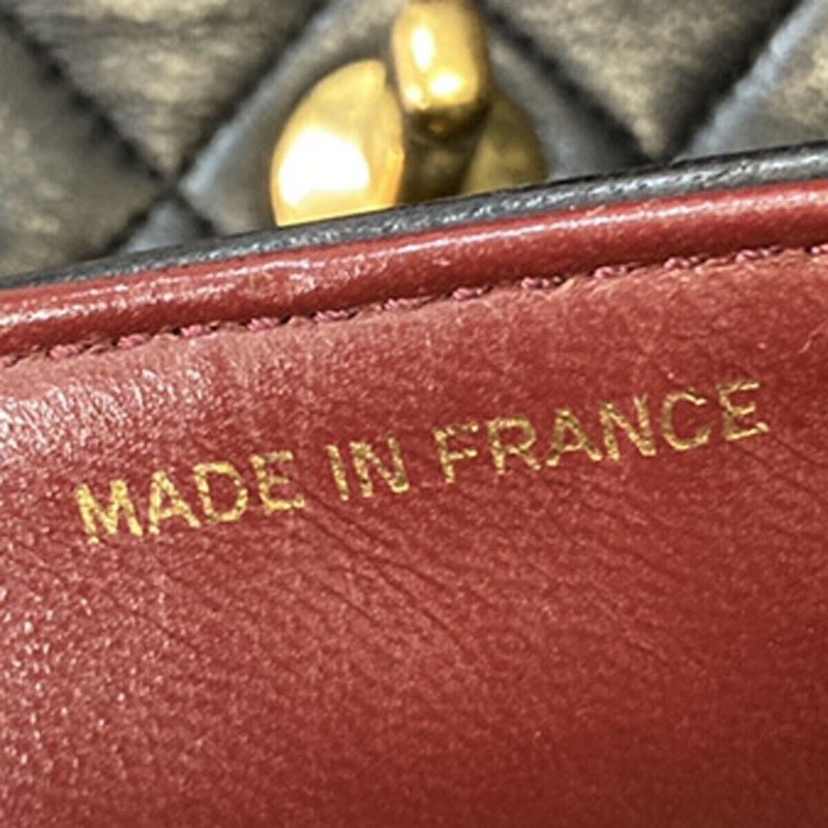 CHANEL CC Matelasse 25 Double Flap Chain Shoulder Bag Leather Black VTG 654RF208