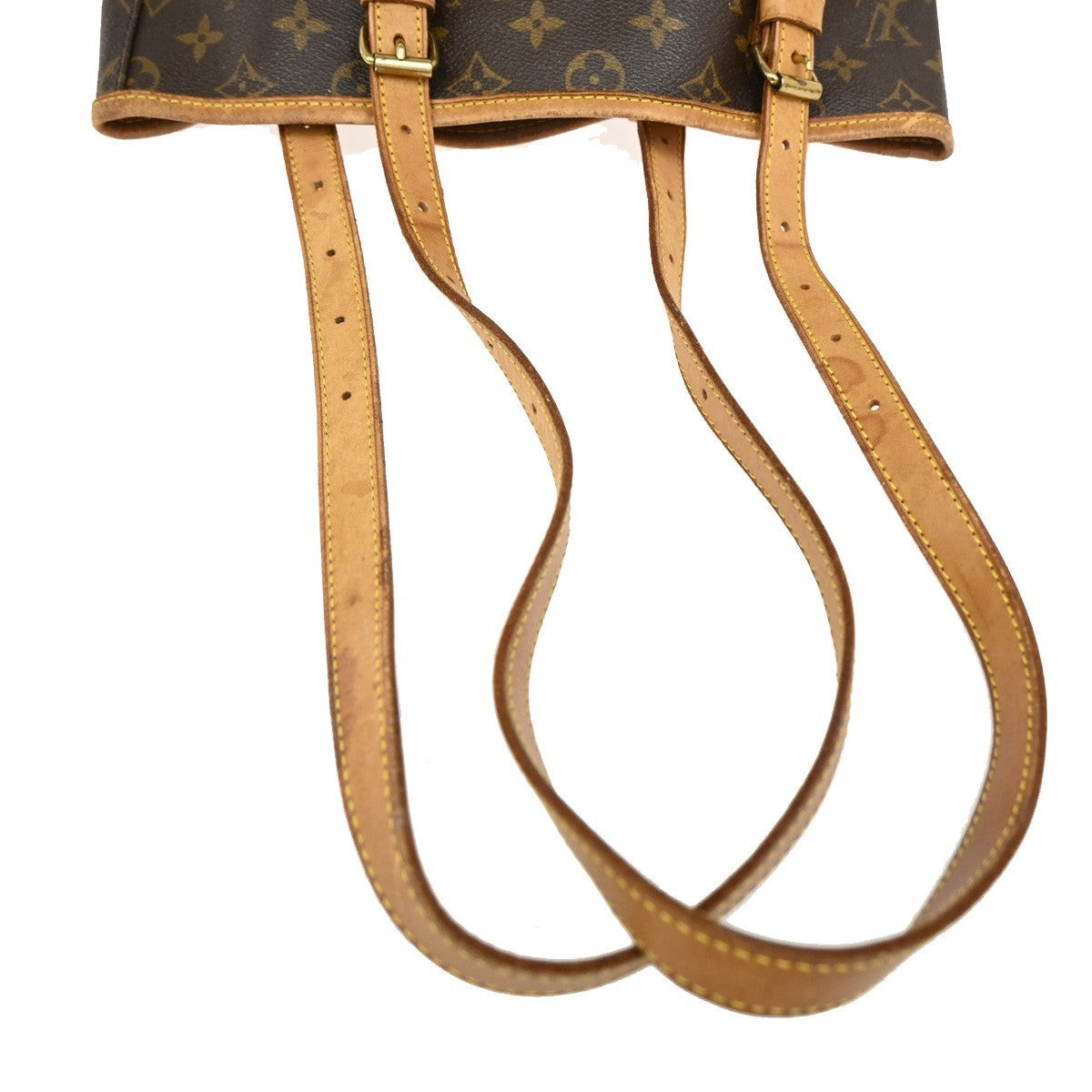 LOUIS VUITTON BUCKET GM Shoulder Tote Bag Monogram Leather Brown M42236 64TA084