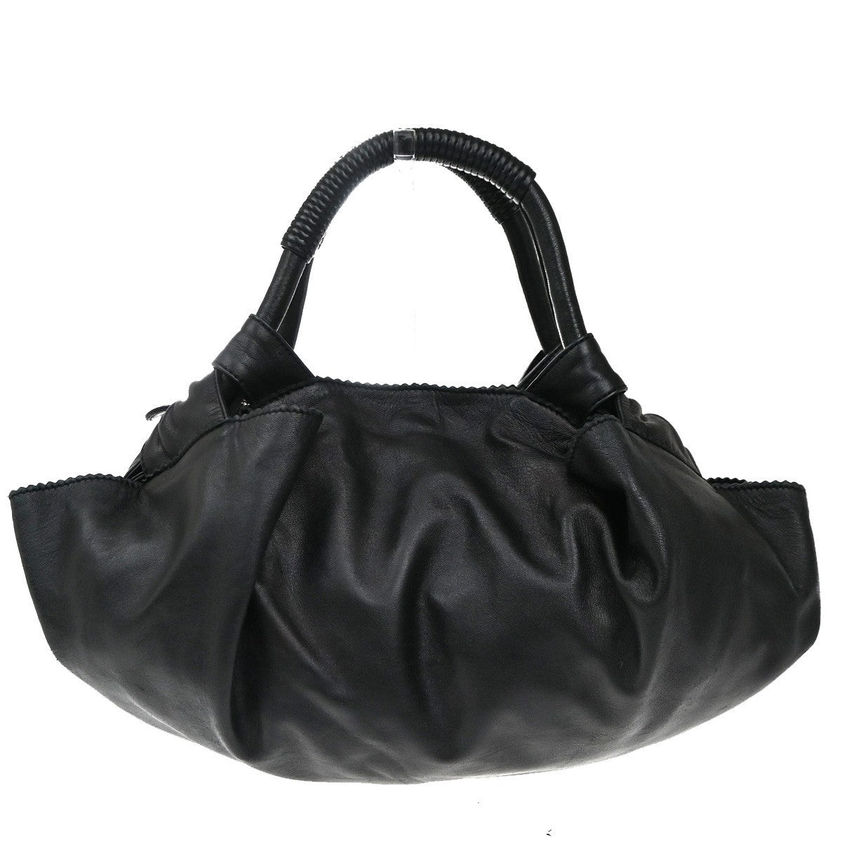 LOEWE Anagram Logo Nappa Aire Tote Hand Bag Leather Black GHW Spain 73KC221