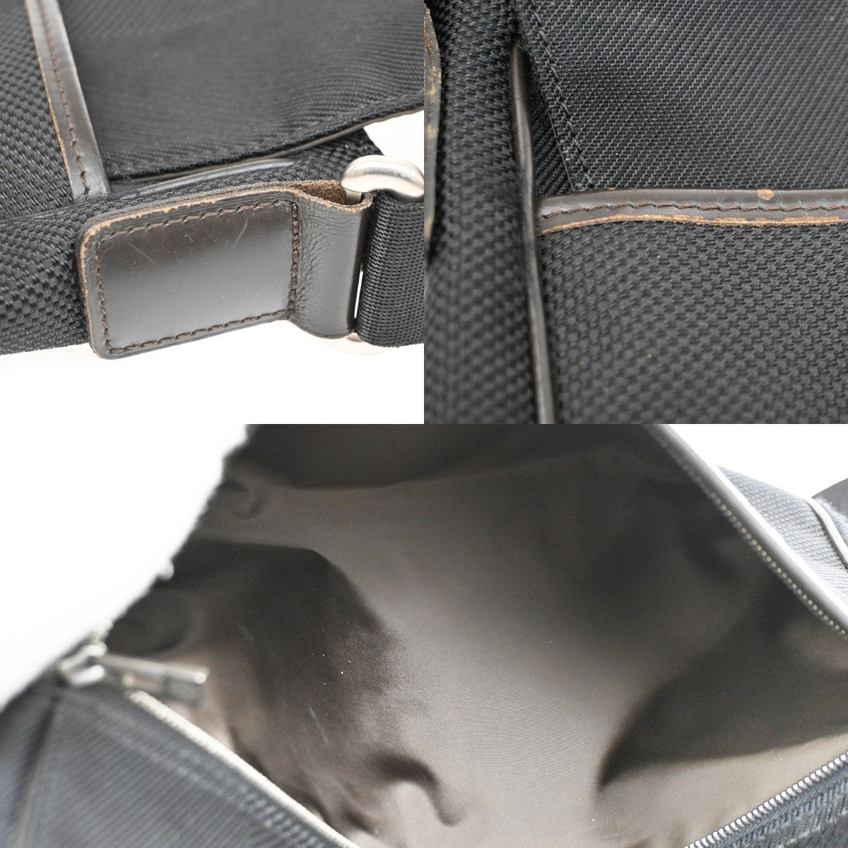 LOUIS VUITTON Messenger Bag Damier Geant Canvas Leather Black M93032 38KC050