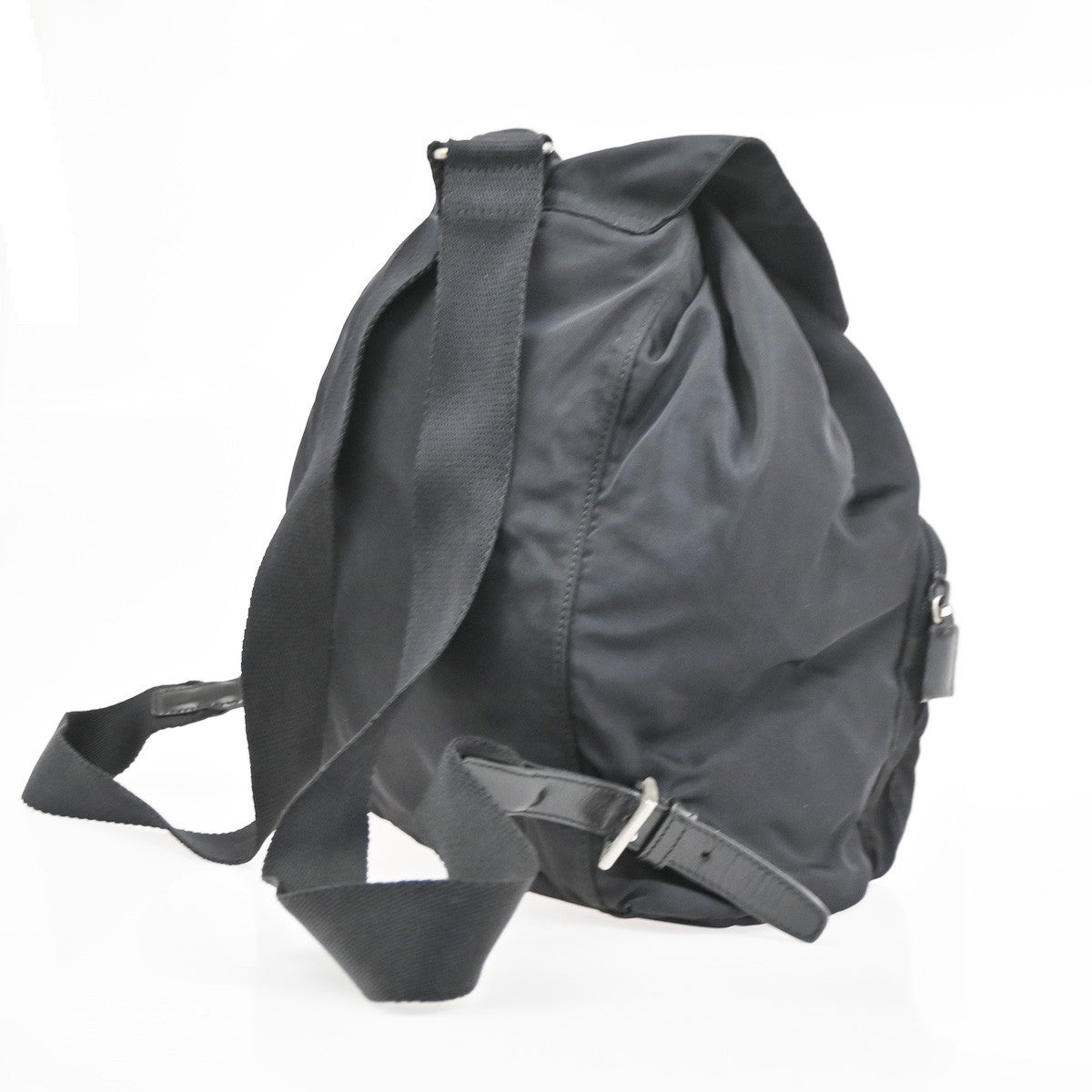 PRADA MILANO Logo Tessuto Strawing Backpack Nylon Leather BK SHW Italy 05CB002