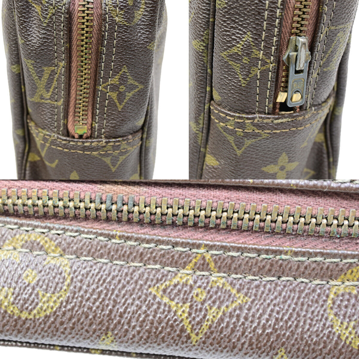 LOUIS VUITTON Trousse Toilette 28 Clutch Hand Bag Monogram Brown M47522 69YE797