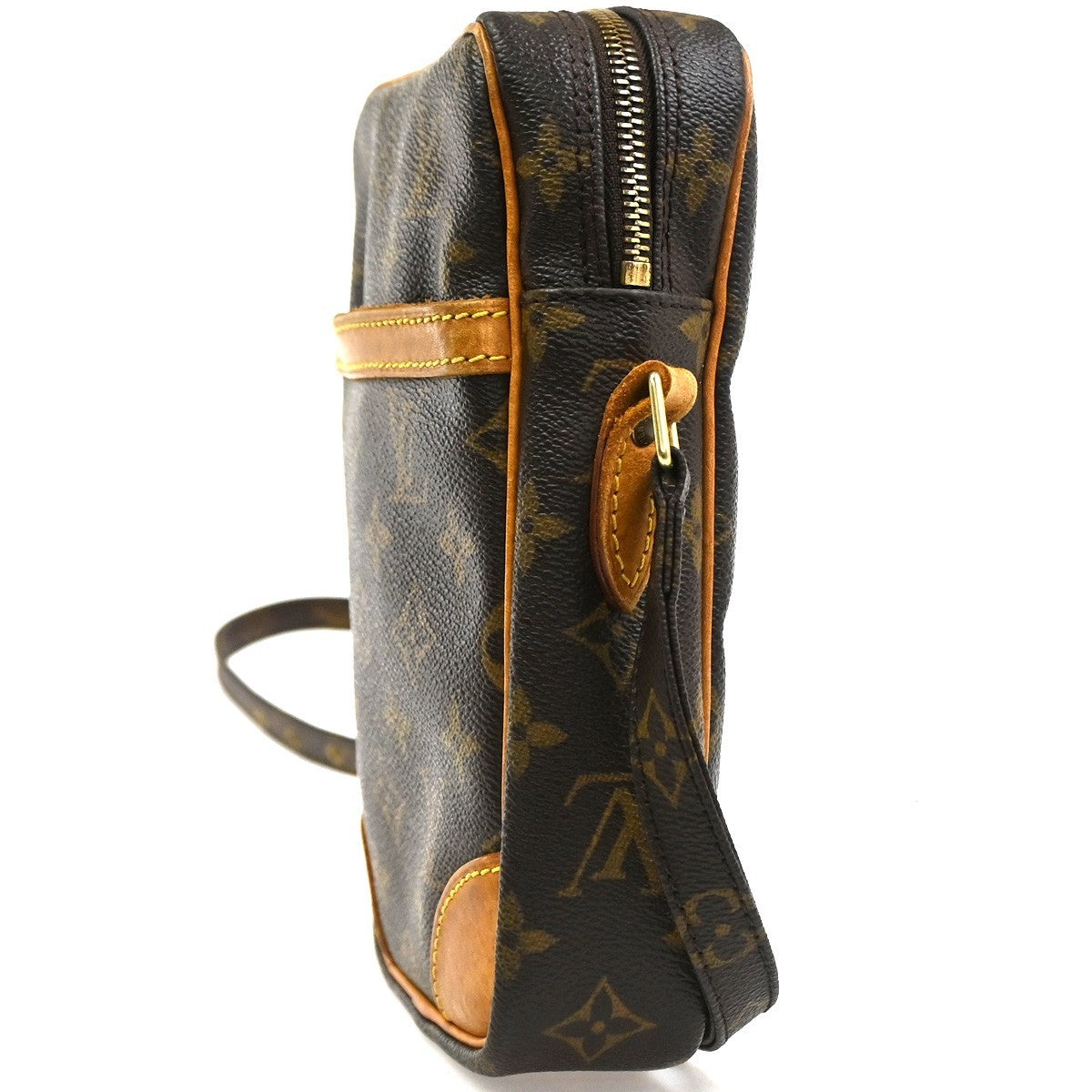 LOUIS VUITTON Danube Shoulder Bag Monogram Leather Brown France M45266 62CA839