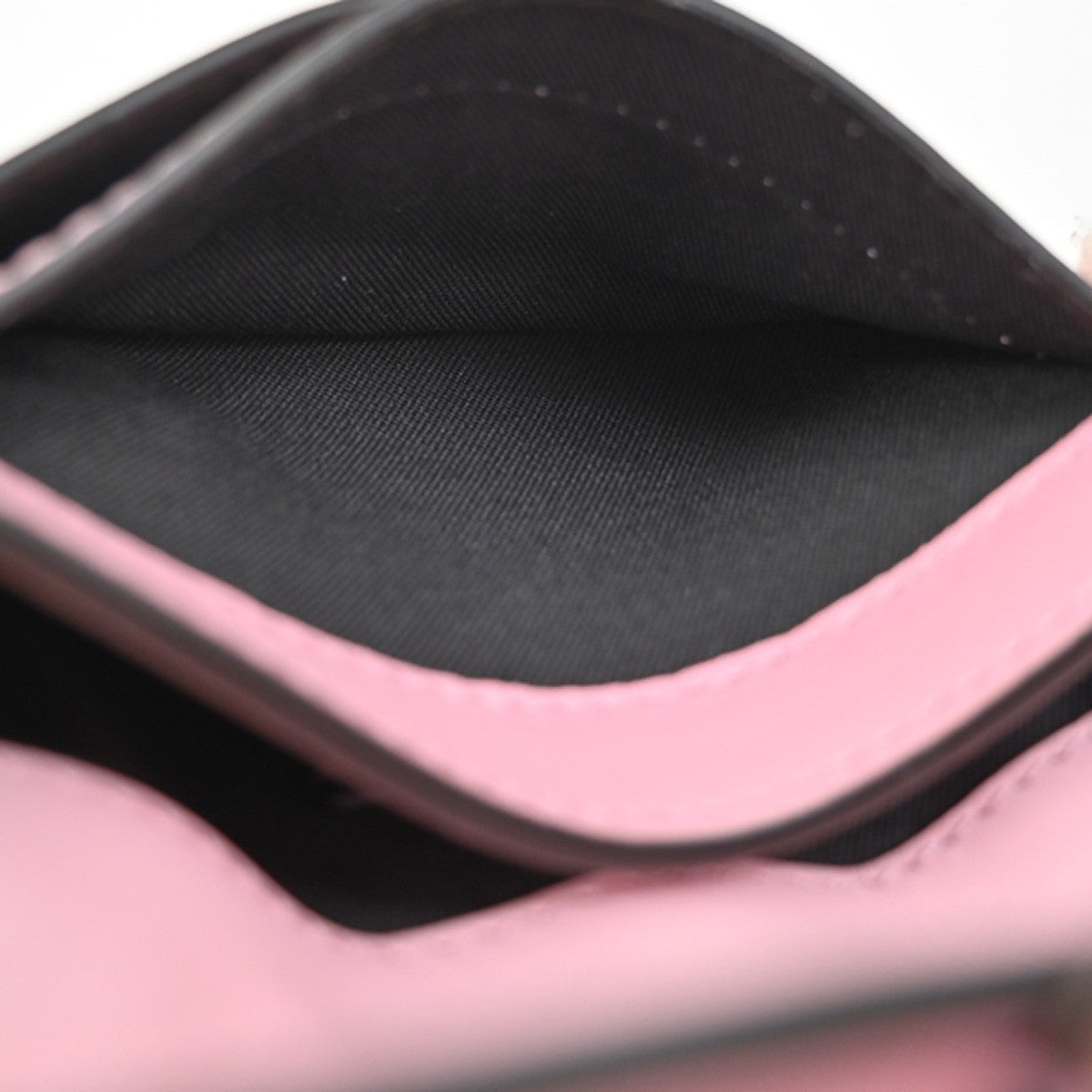 FENDI Logo Micro Baguette Crossbody Shoulder Hand Bag Leather Pink SHW 76YJ049