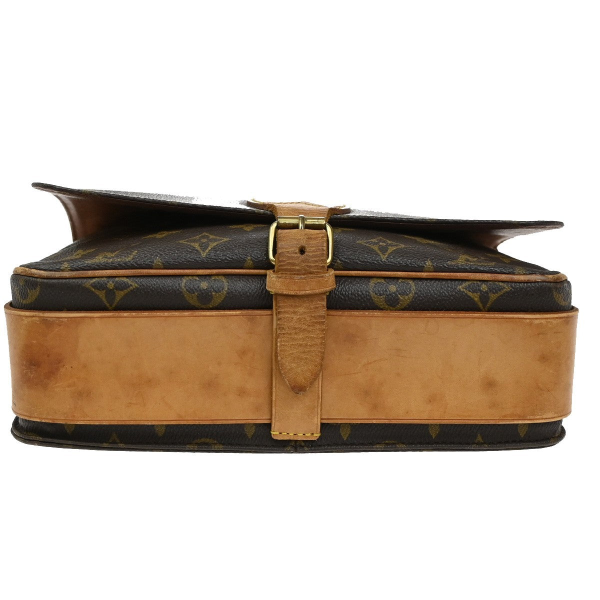 LOUIS VUITTON Cartouchiere GM Shoulder Bag Monogram Leather Brown M51252 35EF926