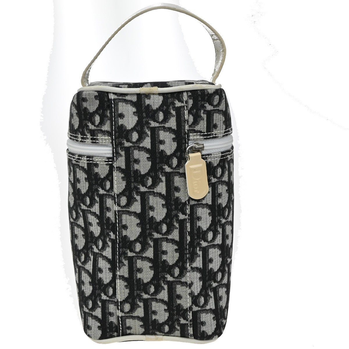CHRISTIAN DIOR Trotter Pattern Hand Bag Coating Canvas Patent Leather 69KP118