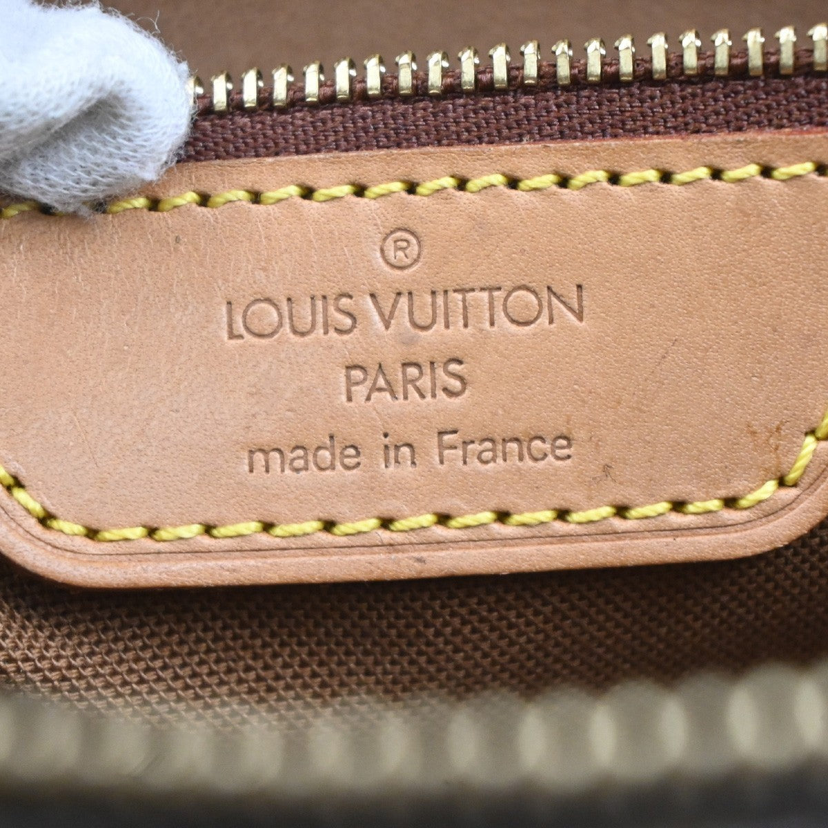 LOUIS VUITTON Cabas Mezzo Shoulder Bag Monogram Leather Brown M51151 10MA146