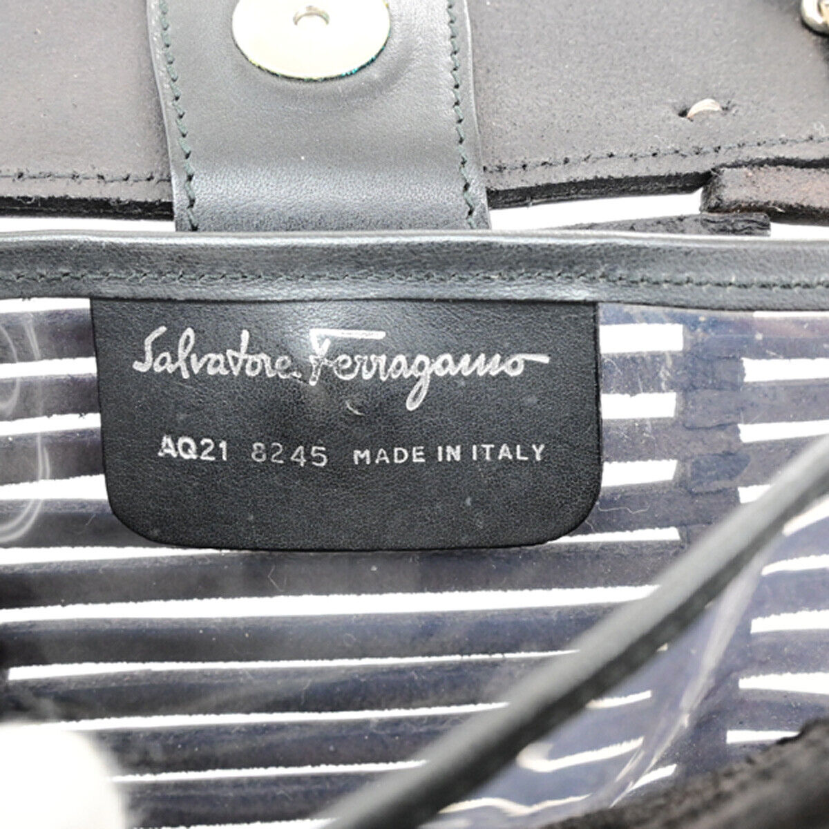 SALVATORE FERRAGAMO 2Way Shoulder Hand Bag Leather Brown SHW Italy 33YF010