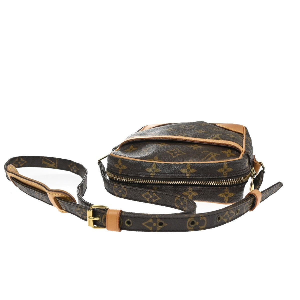 LOUIS VUITTON Danube Shoulder Bag Monogram Leather Brown France M45266 84YH883