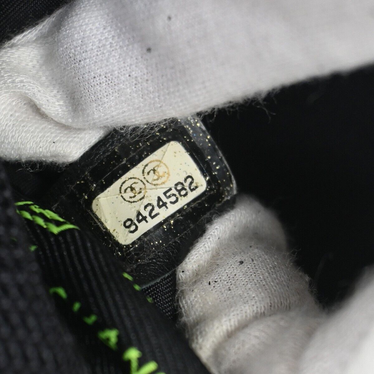 CHANEL Sports CC Logo Shoulder Bag Rubber Canvas Black Made In Italy 88YD176