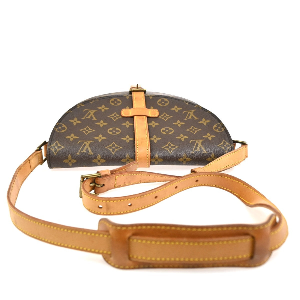 LOUIS VUITTON Chantilly GM Shoulder Bag Monogram Leather Brown M51232 81SA046