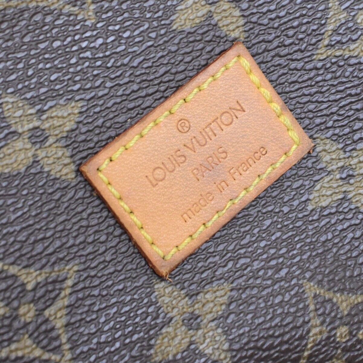 LOUIS VUITTON Logo Saumur MM Shoulder Bag Monogram Leather Brown M40710 83FB519