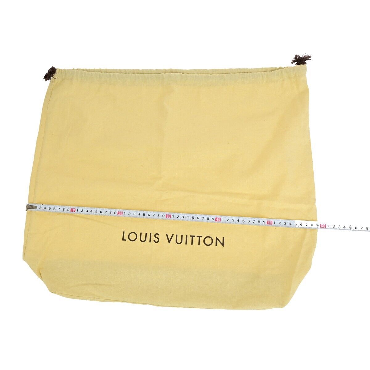 LOUIS VUITTON Logo 10 Set Dust Bag Drawstring Canvas Cotton Beige Brown 08EB517