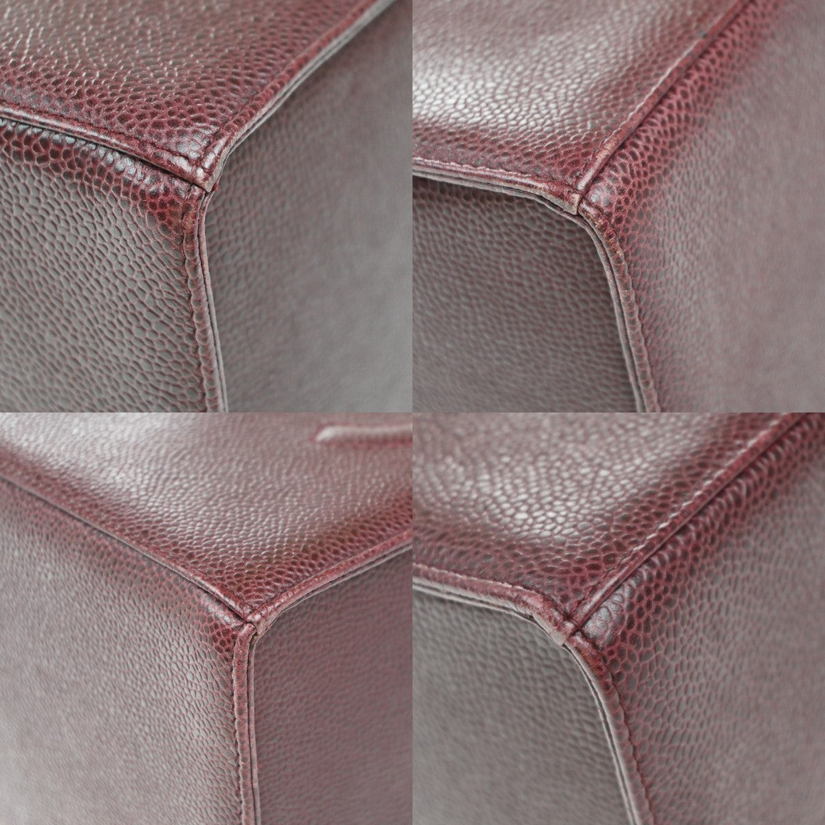 CHANEL 2Way Vanity Shoulder Hand Bag Calfskin Leather Red Vintage 330RP046