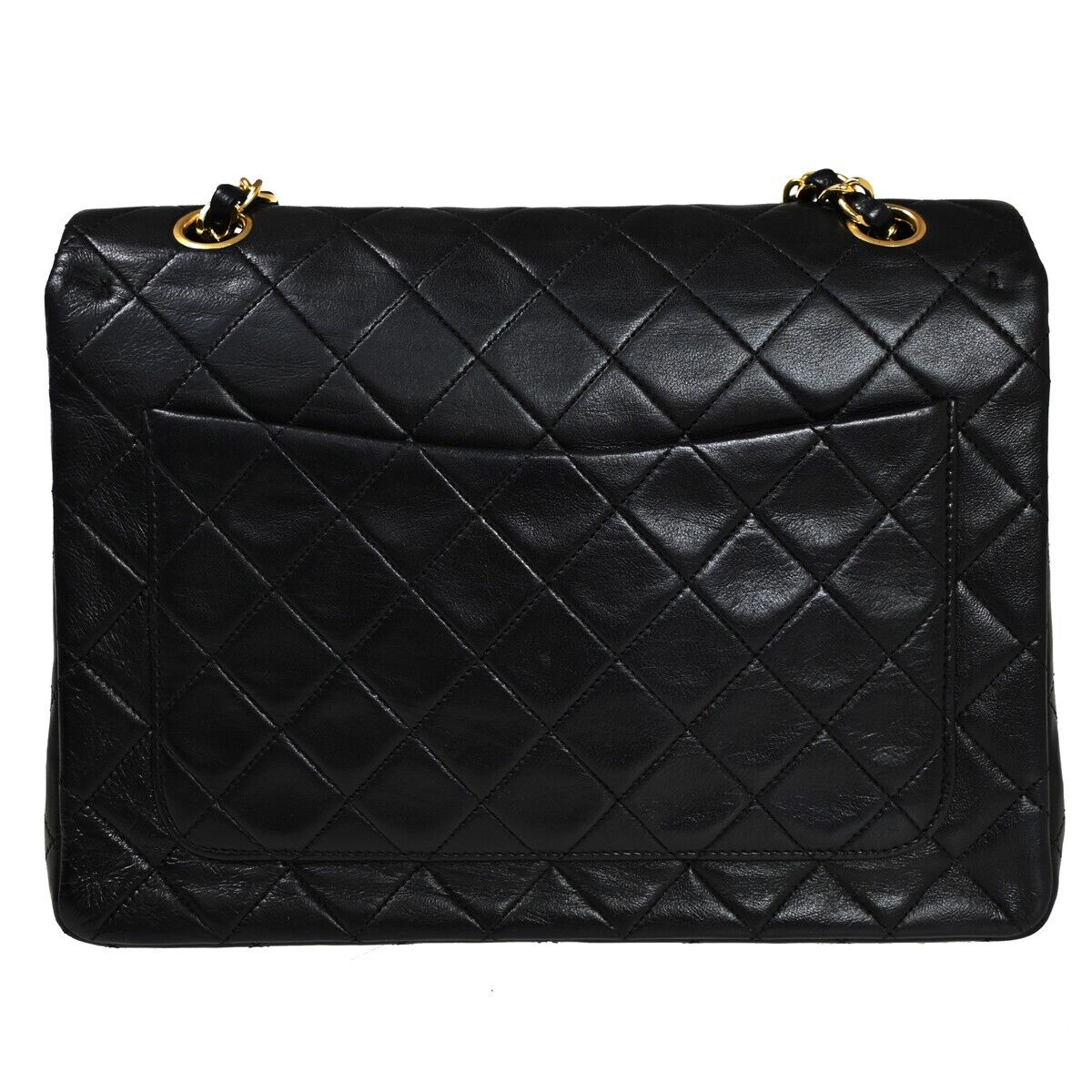 CHANEL CC Matelasse 25 Chain Shoulder Bag Leather Black GHW Vintage 343RH834