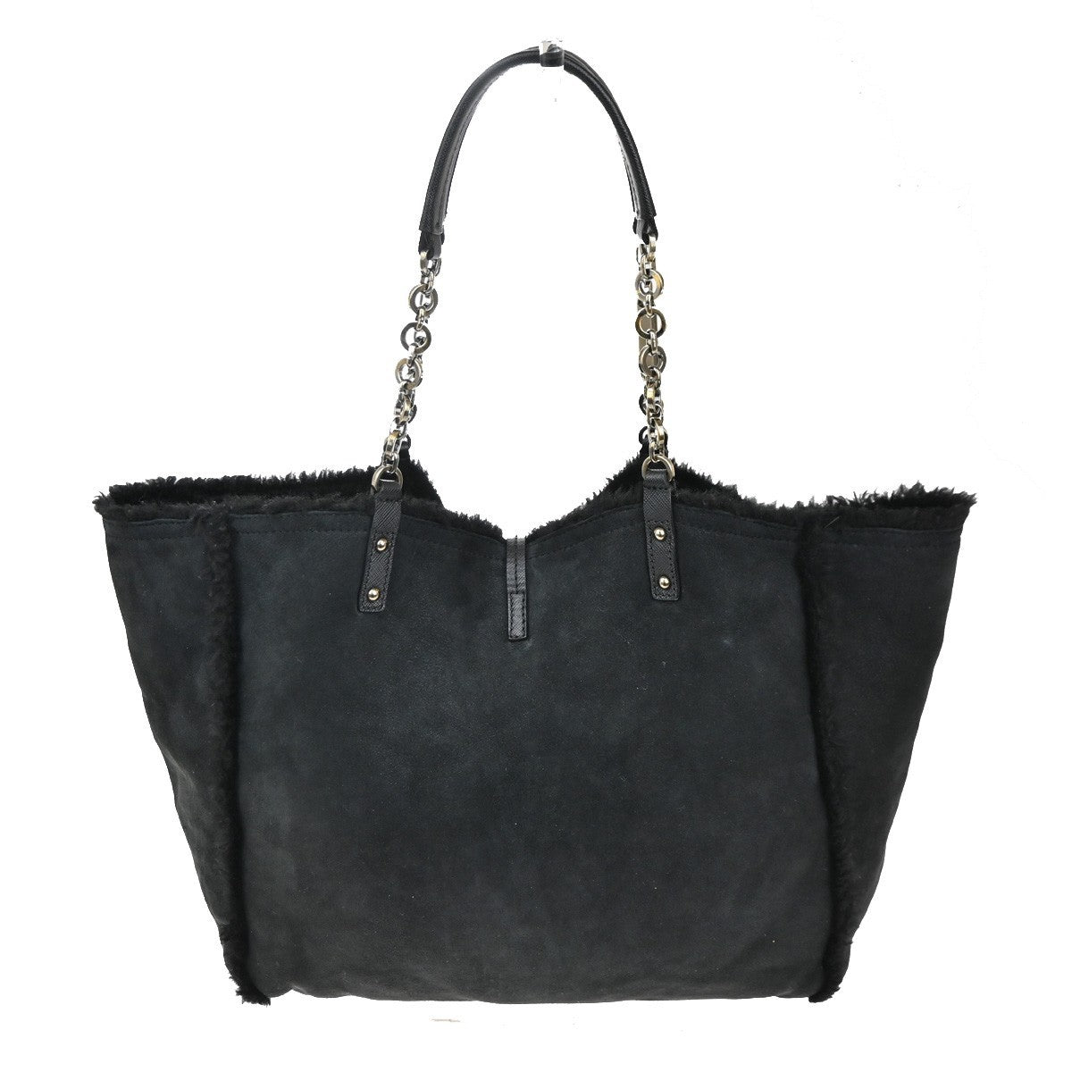 SALVATORE FERRAGAMO Reversible Gancini Shoulder Bag Fur Leather BK GHW 65RL685