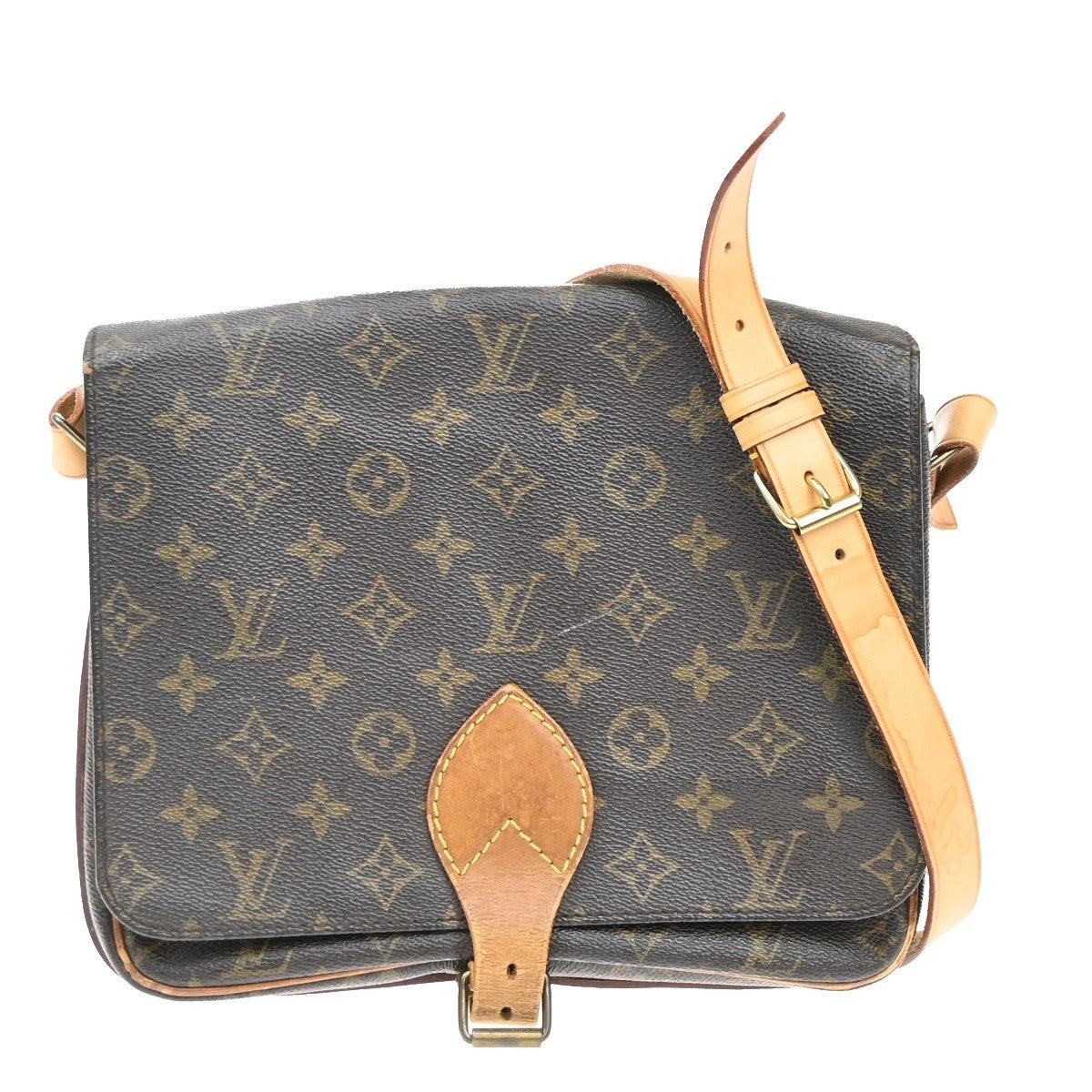 LOUIS VUITTON Cartouchiere GM Shoulder Bag Monogram Leather Brown M51252 65SA086