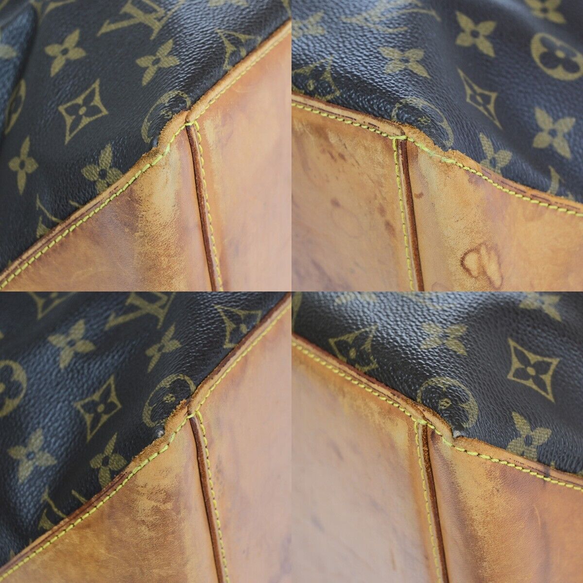 LOUIS VUITTON Cabas Mezzo Shoulder Bag Monogram Leather Brown M51151 32EC247