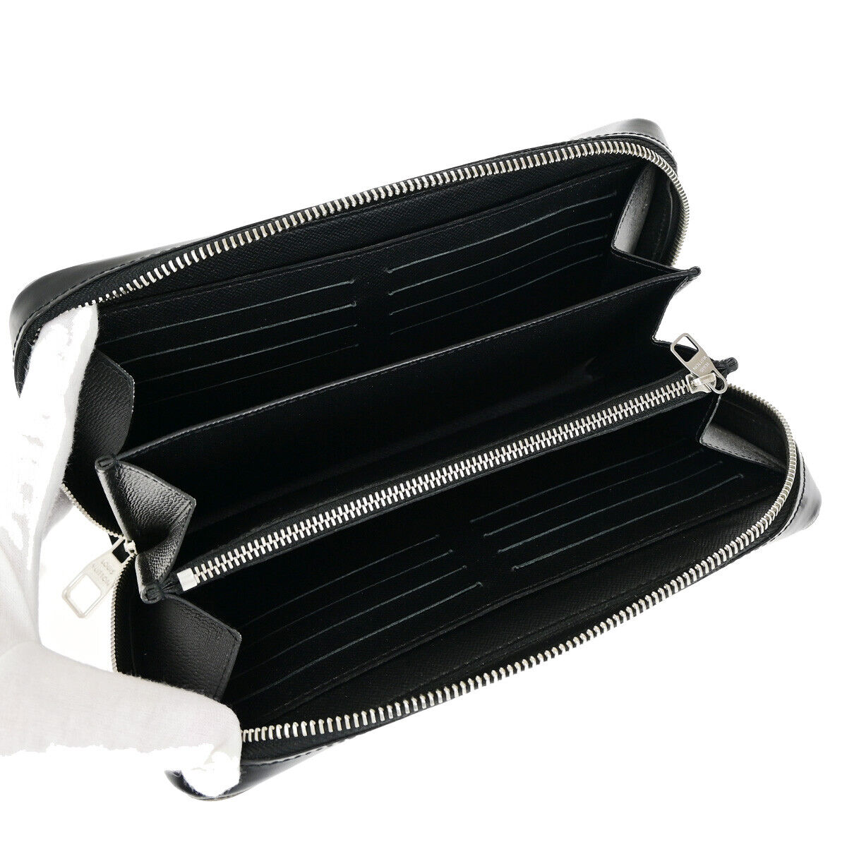 LOUIS VUITTON Zippy XL Long Wallet Travel Case Damier Graphite BK N41503 96YE848