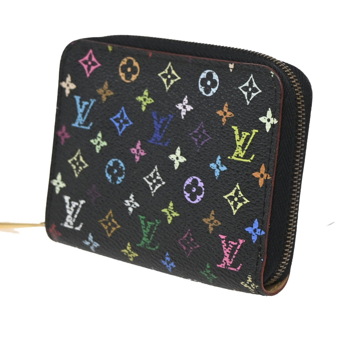 LOUIS VUITTON Zippy Coin Purse Monogram Multi Leather Black GHW M66549 32DA108