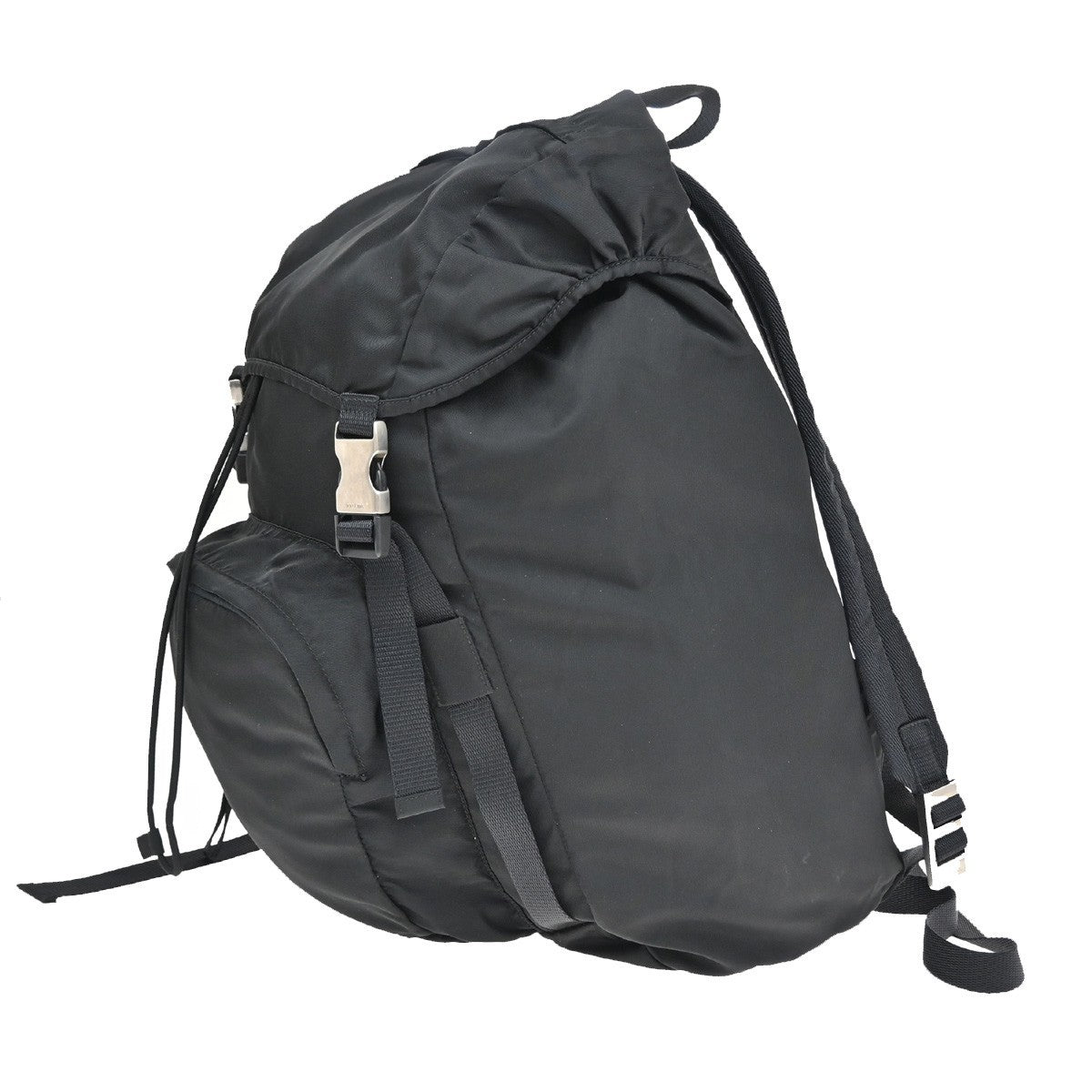 PRADA Logo Tessuto Backpack Bag Nylon Black Nero SHW Italy 20EF402