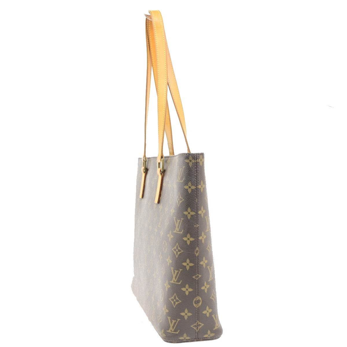 LOUIS VUITTON Logo Luco Shoulder Tote Bag Monogram Leather Brown M51155 72YJ232