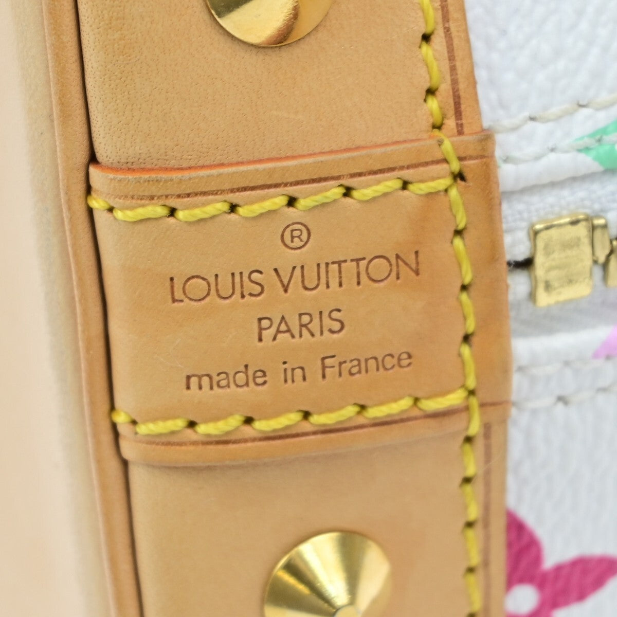 LOUIS VUITTON LV Logo Alma Hand Bag Monogram Multi Color White M92647 638RF218