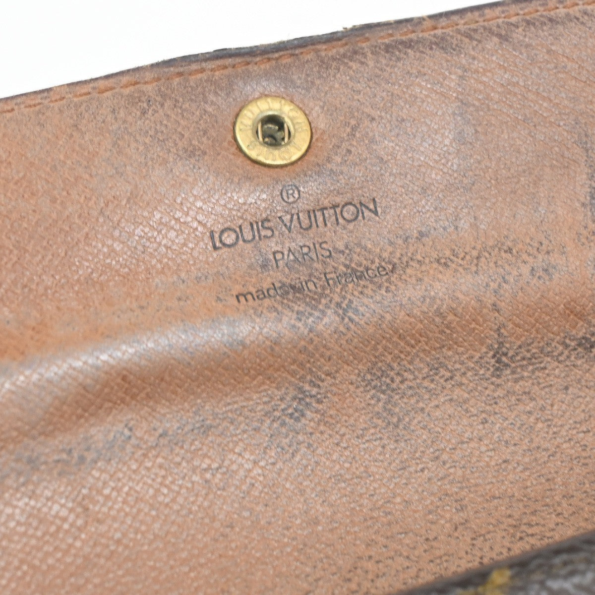 LOUIS VUITTON LV Logo 3 Set Long Wallet Key Case Monogram Leather Brown 02KC769
