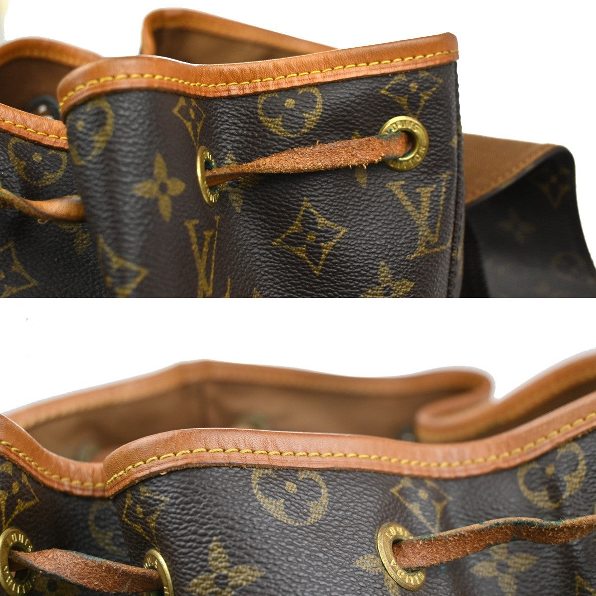 LOUIS VUITTON Montsouris GM Backpack Bag Monogram Leather Brown M51135 14CA929