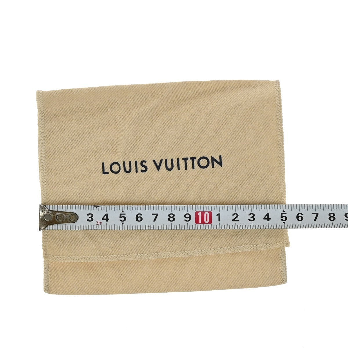 LOUIS VUITTON Logo 10 Set Dust Bag Drawstring Canvas Cotton Beige Brown 01KP236