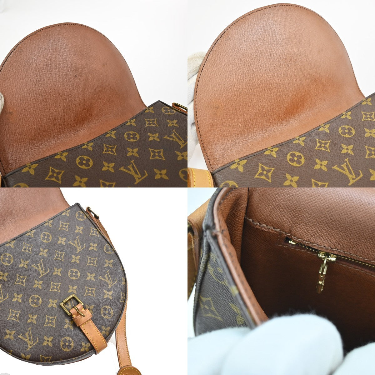 LOUIS VUITTON Chantilly GM Shoulder Bag Monogram Leather Brown M51232 81SA046