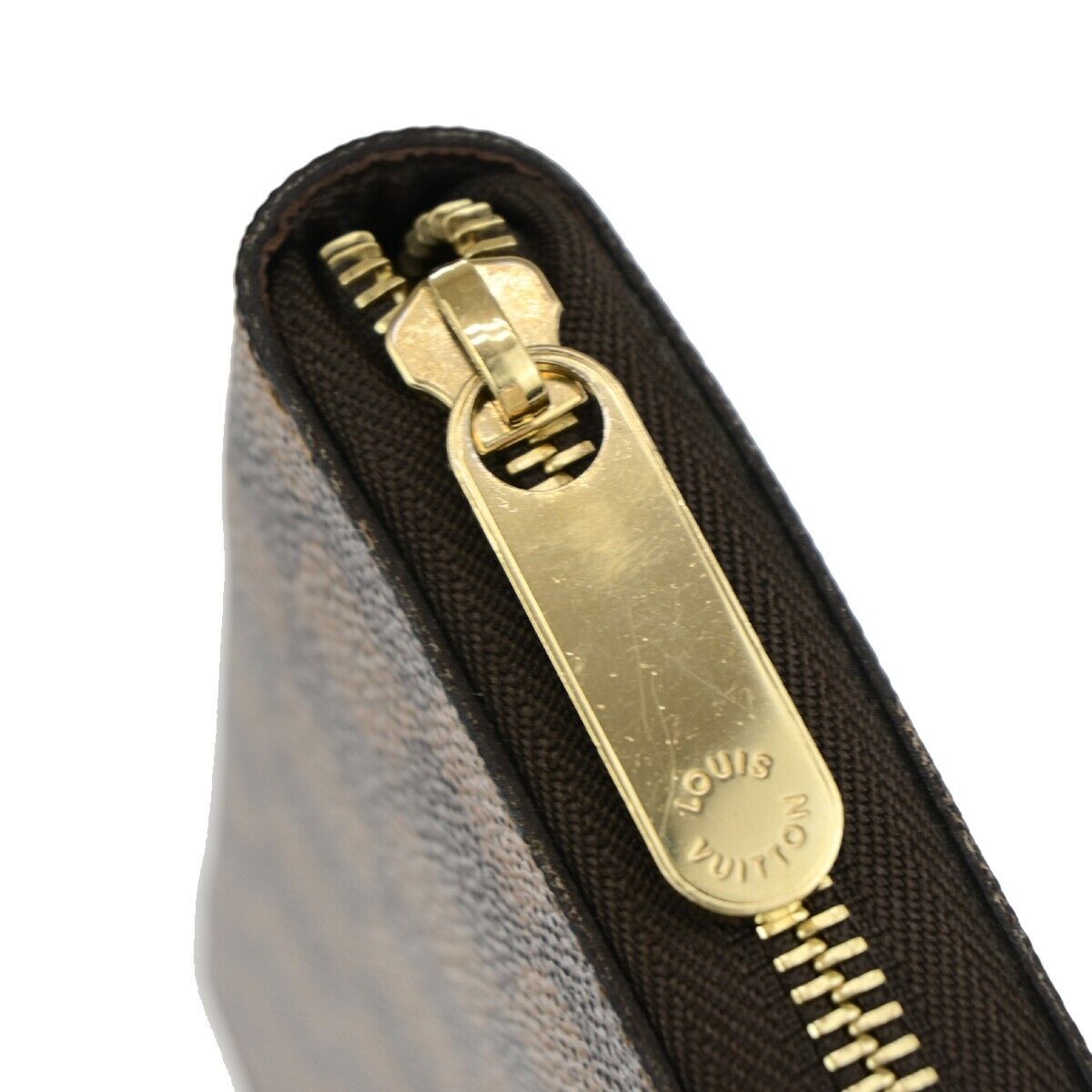 LOUIS VUITTON Zippy Organizer Long Wallet Damier Leather Brown N60003 84EC946