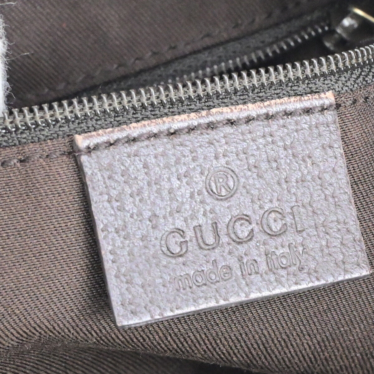 GUCCI Logo Abbey GG Pattern Shoulder Bag Canvas Leather Brown GHW Italy 66YG690