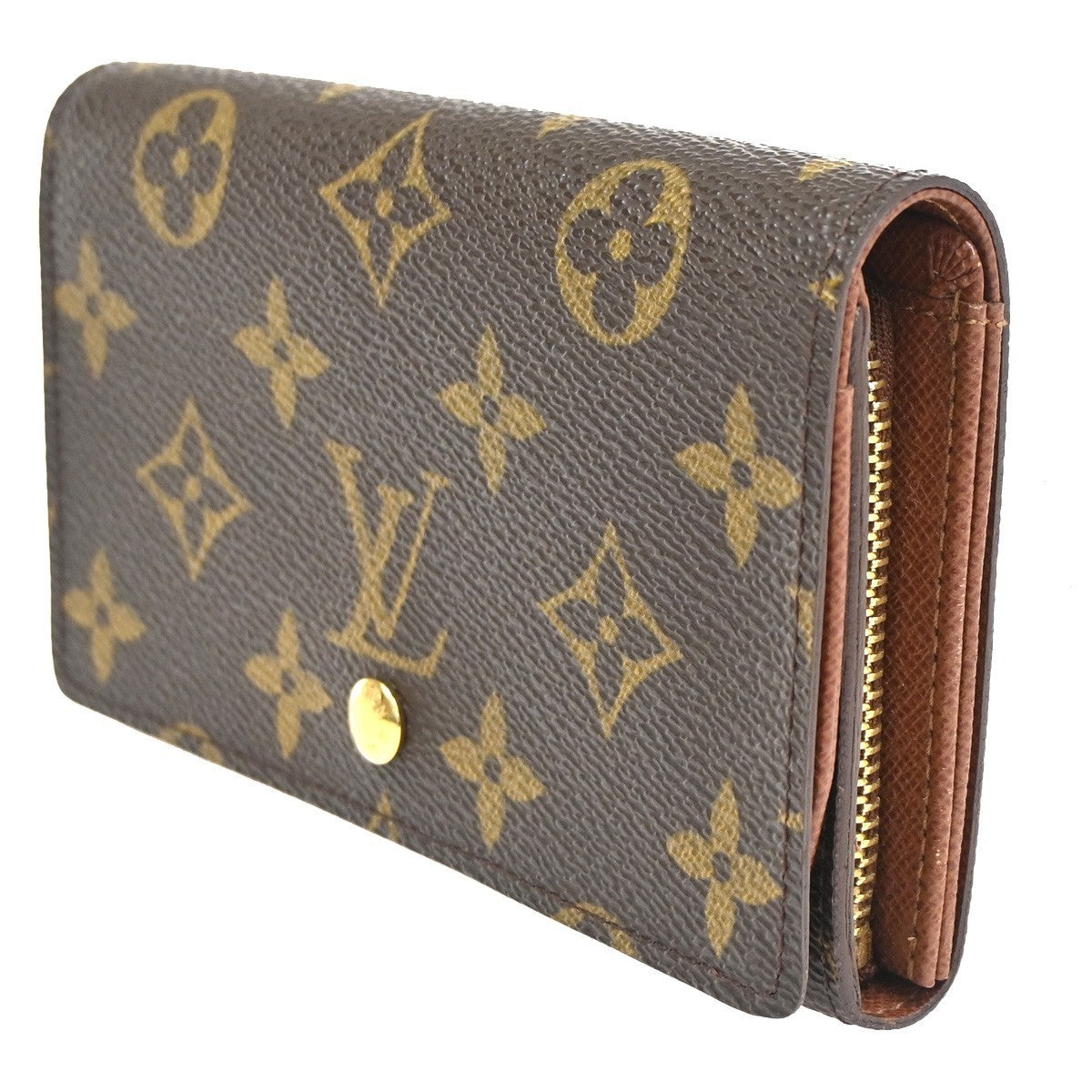 LOUIS VUITTON Porte Monnaie Billets Tresor Wallet Monogram Brown M61730 09KC301