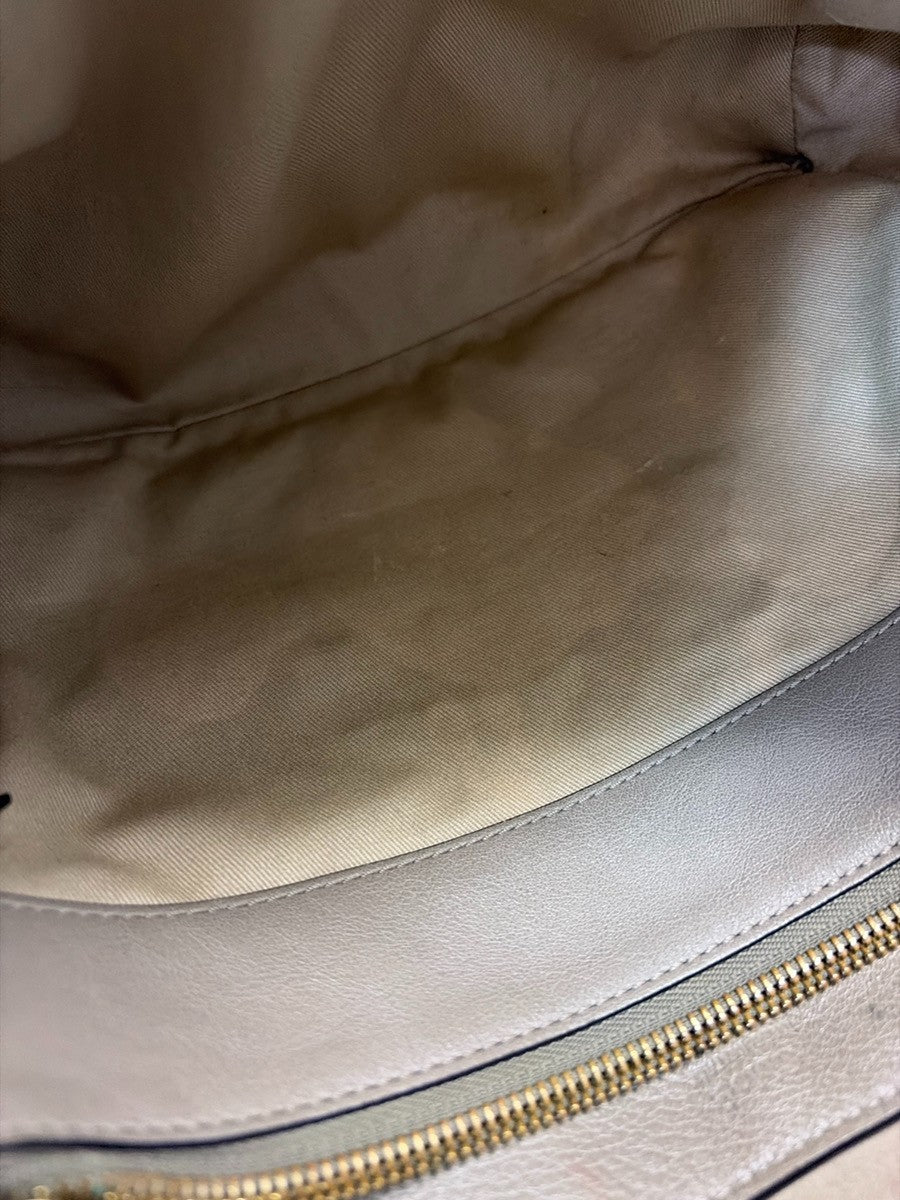 CHLOE Faye Day 2Way Shoulder Hand Bag Leather Beige GHW Italy 80AA119